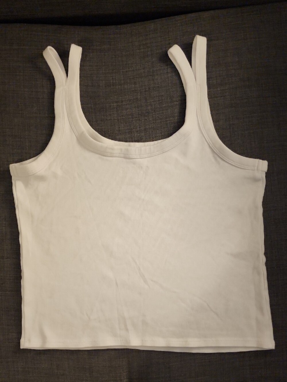 Guess White Rhinestone Logo Crop Tank - Picture 2 of 3